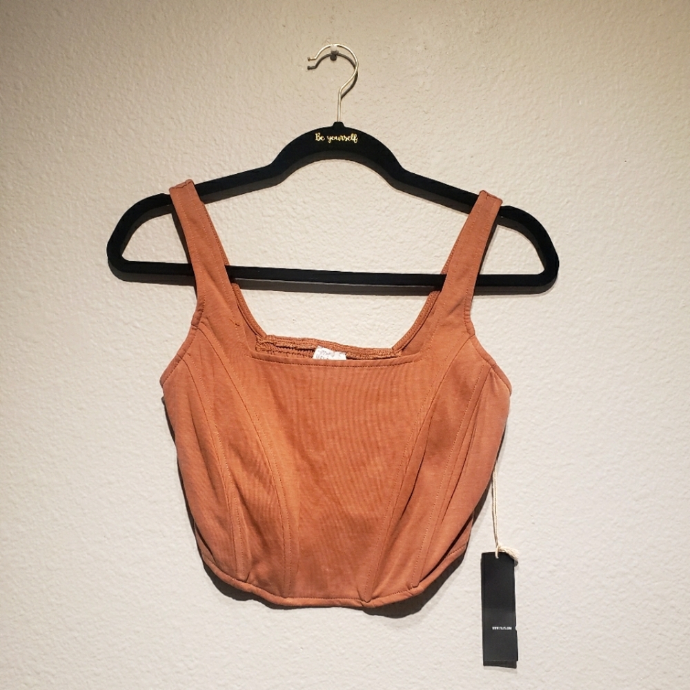 Crop Corset Tank Top by West of Melrose